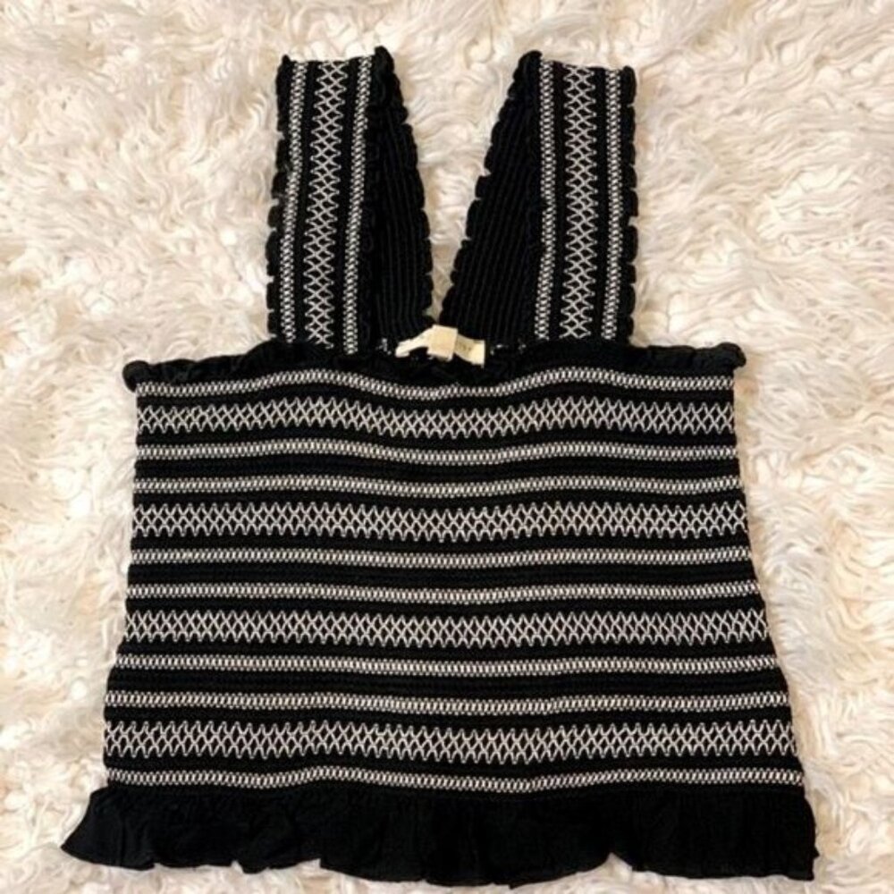 LA Hearts Black & White Crop Top Small